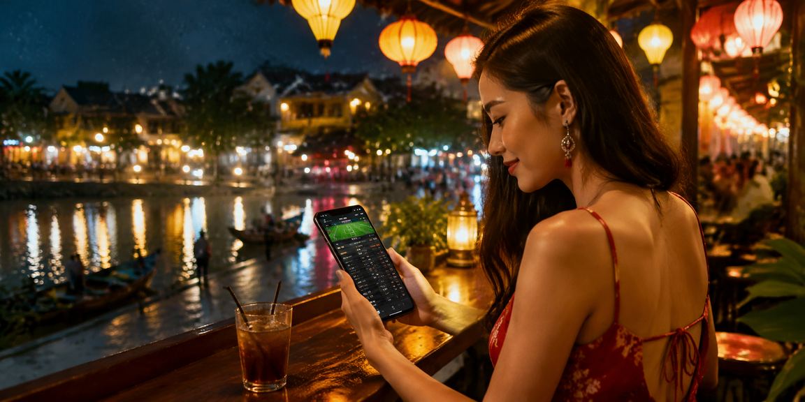 Cá cược thể thao tại quán cà phê phong cách Hội An Việt Nam